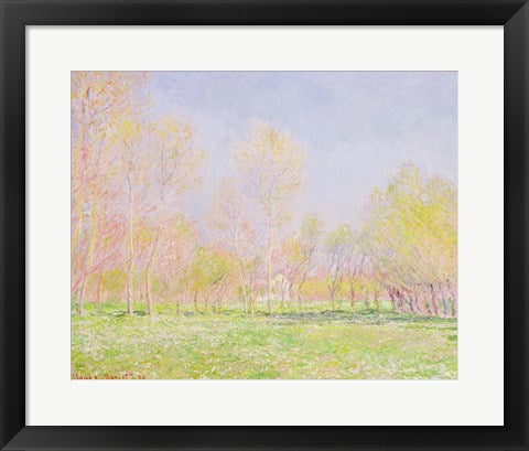 Framed Art Spring in Giverny, 1890 by Claude Monet Wall Decor 18x24 Artwork