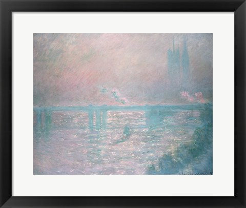 Framed Art Frame Art Charing Cross Bridge, 1899 by Claude Monet Wall Decor 18x24 Artwork
