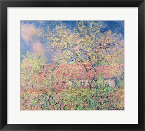 Framed Art Springtime at Giverny, c.1880 by Claude Monet Wall Decor 18x24 Artwork