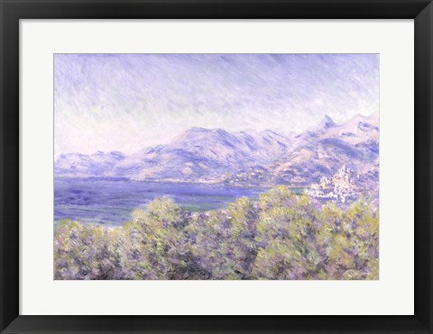 Framed Art View of Ventimiglia, 1884 by Claude Monet Wall Decor 18x24 Artwork