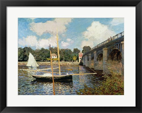 Framed Art The Seine at Argenteuil by Claude Monet Wall Decor 18x24 Artwork