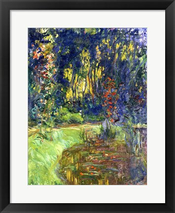 Framed Art Garden of Giverny, 1923 by Claude Monet Wall Decor 18x24 Artwork