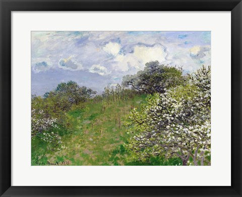 Framed Art Spring, 1875 by Claude Monet Wall Decor 18x24 Artwork
