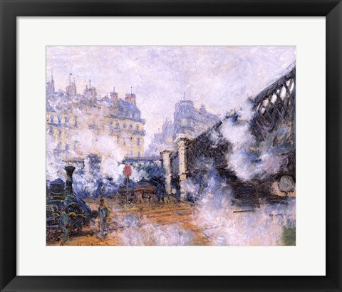 Framed Art The Pont de l'Europe, Gare Saint-Lazare, 1877 by Claude Monet Wall Decor 18x24 Artwork