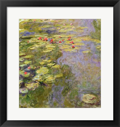 Framed Art The Waterlily Pond, 1917-19 by Claude Monet Wall Decor 18x24 Artwork