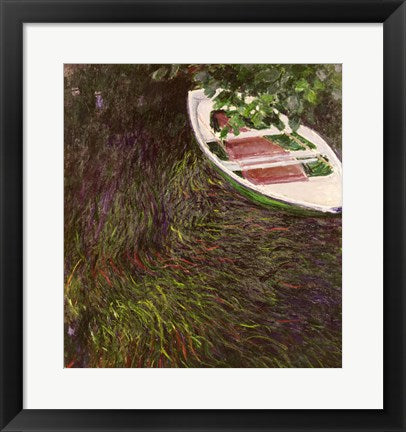 Framed Art The Boat, 1887 by Claude Monet Wall Decor 18x24 Artwork
