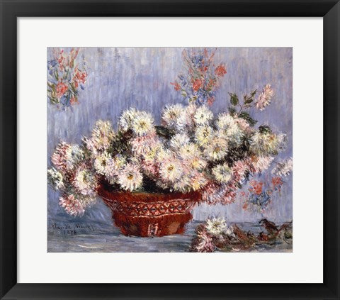 Framed Art Frame Art Basket of Chrysanthemums, c.1878 by Claude Monet Wall Decor 18x24 Artwork
