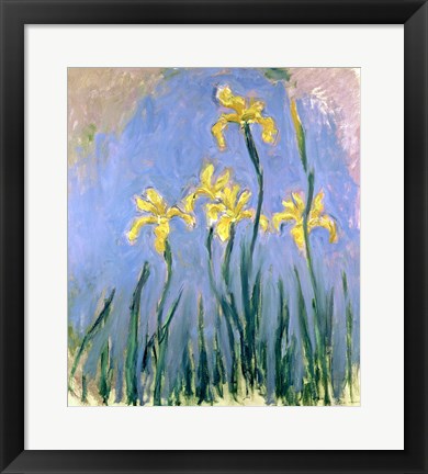Framed Art The Yellow Irises, c.1918-25 by Claude Monet Wall Decor 18x24 Artwork