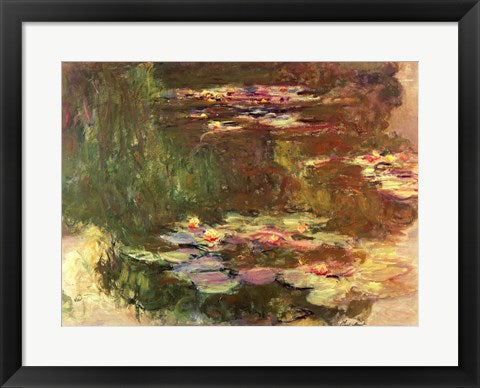 Framed Art The Lily Pond, c.1917 by Claude Monet Wall Decor 18x24 Artwork