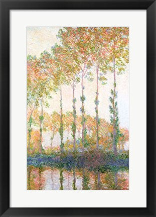 Framed Art Poplars on the Banks of the Epte, Autumn, 1891 by Claude Monet Wall Decor 18x24 Artwork