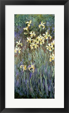 Framed Art The Yellow Irises by Claude Monet Wall Decor 18x24 Artwork