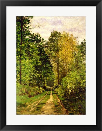 Framed Art Wooded Path, 1865 by Claude Monet Wall Decor 18x24 Artwork