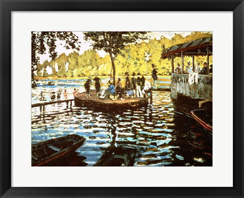 Framed Art La Grenouillere, 1869 by Claude Monet Wall Decor 18x24 Artwork