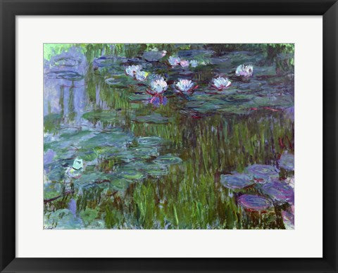 Framed Art Waterlilies, 1914-17 by Claude Monet Wall Decor 18x24 Artwork