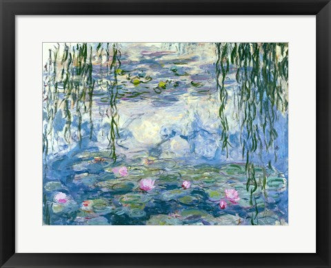 Framed Art Waterlilies, 1916-19 by Claude Monet Wall Decor 18x24 Artwork
