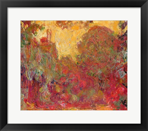 Framed Art The House seen from the Rose Garden, 1922-24 by Claude Monet Wall Decor 18x24 Artwork