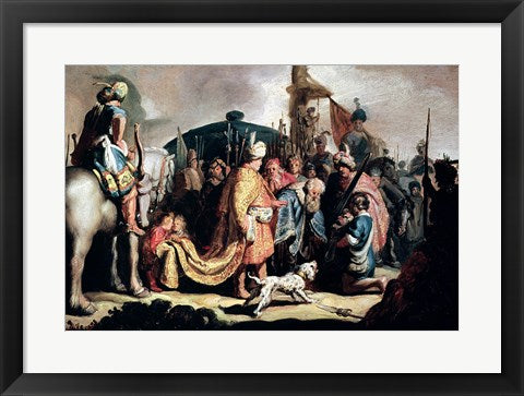 Framed Art Frame Art David Offering the Head of Goliath to King Saul by Rembrandt van Rijn Wall Decor 18x24 Artwork