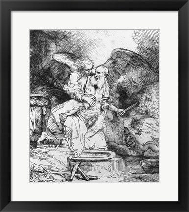 Framed Art The Sacrifice of Abraham, 1645 by Rembrandt van Rijn Wall Decor 18x24 Artwork