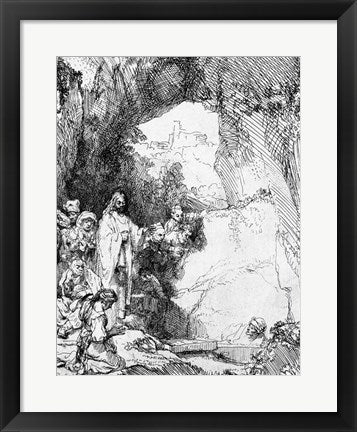 Framed Art The Great Raising of Lazarus by Rembrandt van Rijn Wall Decor 18x24 Artwork