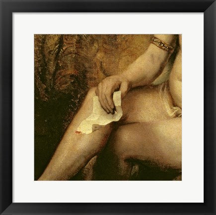 Bathsheba Bathing, 1654 (lower detail) by Rembrandt van Rijn