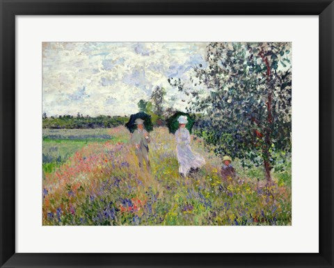 Framed Art Promenade near Argenteuil, 1873 by Claude Monet Wall Decor 18x24 Artwork