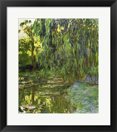 Framed Art Weeping Willows, The Waterlily Pond at Giverny, c.1918 by Claude Monet Wall Decor 18x24 Artwork