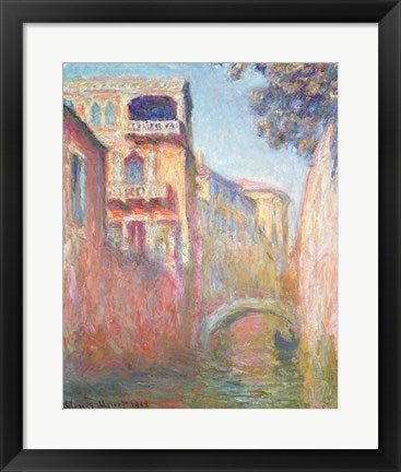 Framed Art Venice - Rio de Santa Salute, 1908 by Claude Monet Wall Decor 18x24 Artwork