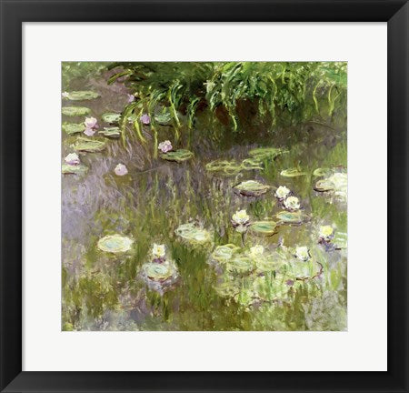 Framed Art Waterlilies at Midday, 1918 by Claude Monet Wall Decor 18x24 Artwork