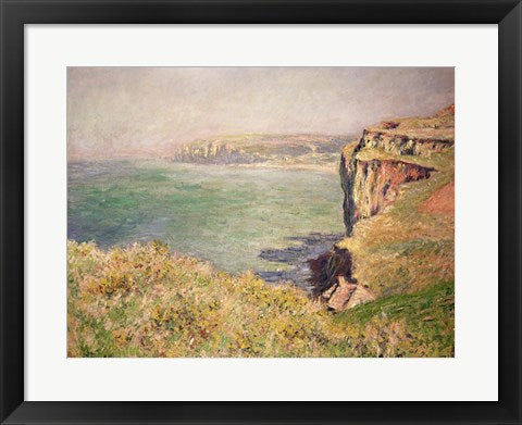 Framed Art Frame Art Cliff at Varengeville, 1882 by Claude Monet Wall Decor 18x24 Artwork
