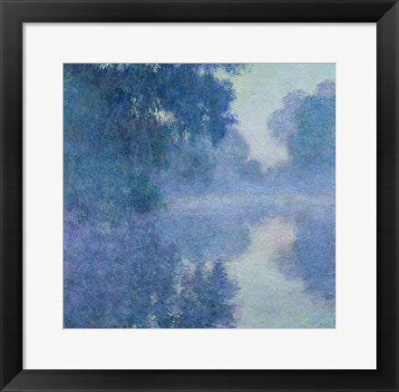 Framed Art Frame Art Branch of the Seine near Giverny, 1897 by Claude Monet Wall Decor 18x24 Artwork