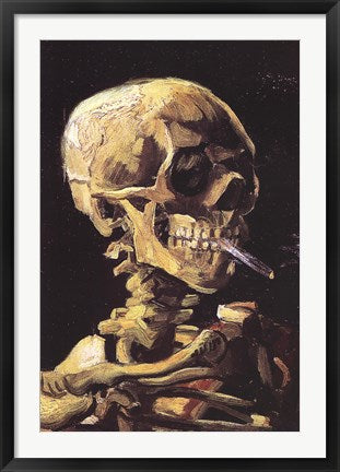 Framed Art Skull by Vincent Van Gogh Wall Decor 18x24 Artwork
