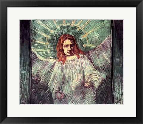Framed Art Head of an Angel, after Rembrandt, 1889 by Vincent Van Gogh Wall Decor 18x24 Artwork
