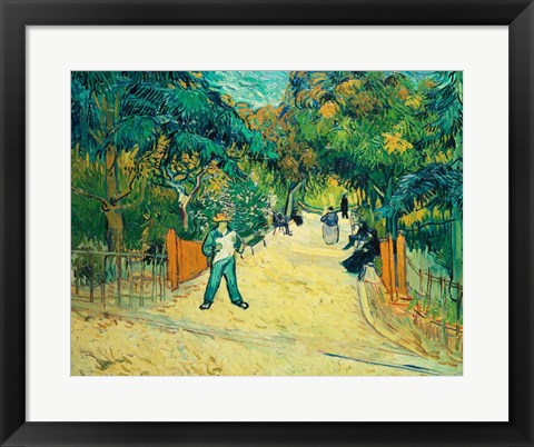 Framed Art Frame Art Entrance to the Public Gardens in Arles, 1888 by Vincent Van Gogh Wall Decor 18x24 Artwork