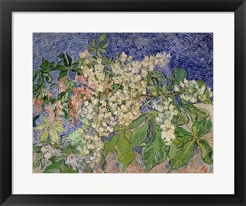 Framed Art Frame Art Blossoming Chestnut Branches, 1890 by Vincent Van Gogh Wall Decor 18x24 Artwork