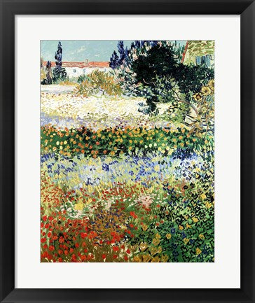 Framed Art Garden in Bloom, Arles, 1888 by Vincent Van Gogh Wall Decor 18x24 Artwork
