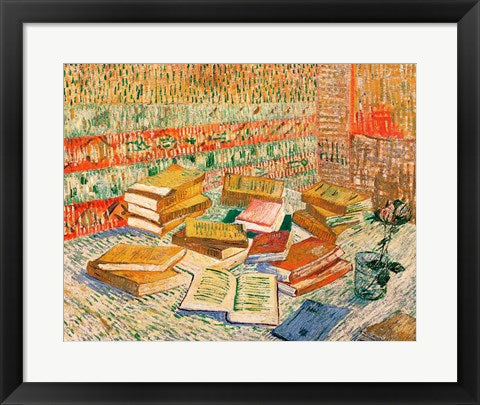 Framed Art The Yellow Books, 1887 by Vincent Van Gogh Wall Decor 18x24 Artwork
