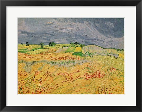 Framed Art Plain at Auvers, 1890 by Vincent Van Gogh Wall Decor 18x24 Artwork