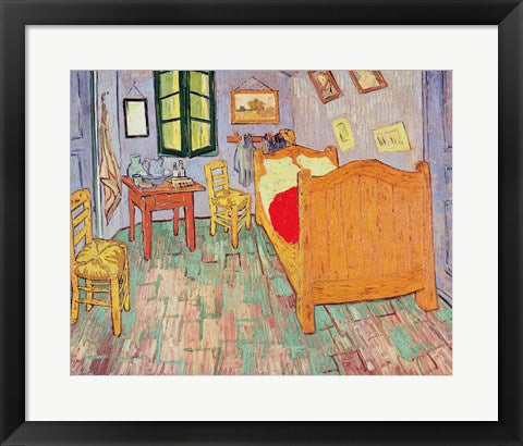 Framed Art Van Gogh's Bedroom at Arles, 1889 by Vincent Van Gogh Wall Decor 18x24 Artwork