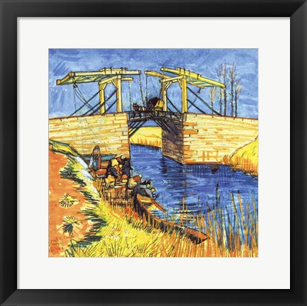 Framed Art Le Pont de Langlois a Arles, 1888 by Vincent Van Gogh Wall Decor 18x24 Artwork
