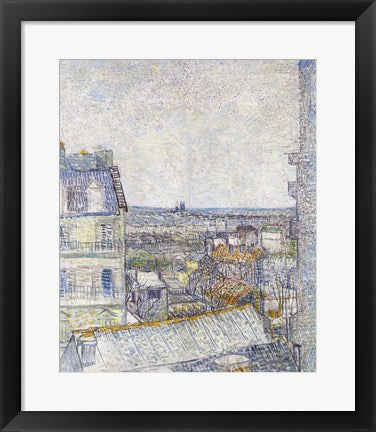 Framed Art View from the Artist's Window by Vincent Van Gogh Wall Decor 18x24 Artwork