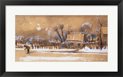 Framed Art Winter, 1881 by Vincent Van Gogh Wall Decor 18x24 Artwork