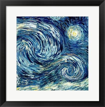 Framed Art The Starry Night, June 1889 Detail B by Vincent Van Gogh Wall Decor 18x24 Artwork