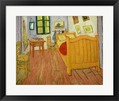 Framed Art The Bedroom, 1888 by Vincent Van Gogh Wall Decor 18x24 Artwork