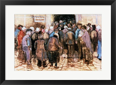 Framed Art The State Lottery, 1882 by Vincent Van Gogh Wall Decor 18x24 Artwork