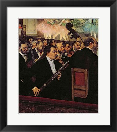 Framed Art The Opera Orchestra, c.1870 by Edgar Degas Wall Decor 18x24 Artwork