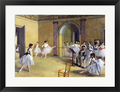 Framed Art The Dance Foyer at the Opera on the rue Le Peletier, 1872 by Edgar Degas Wall Decor 18x24 Artwork