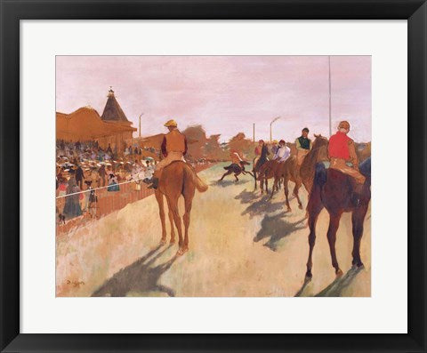 Framed Art The Parade, or Race Horses in front of the Stands by Edgar Degas Wall Decor 18x24 Artwork