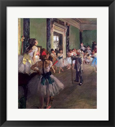Framed Art The Dancing Class by Edgar Degas Wall Decor 18x24 Artwork