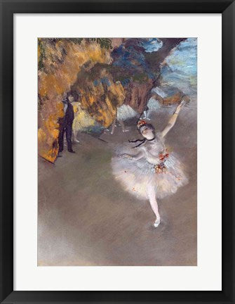 Framed Art The Star, or Dancer on the Stage by Edgar Degas Wall Decor 18x24 Artwork