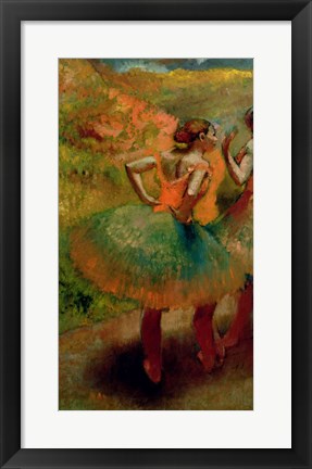 Framed Art Frame Art Dancers Wearing Green Skirts, c.1895 by Edgar Degas Wall Decor 18x24 Artwork
